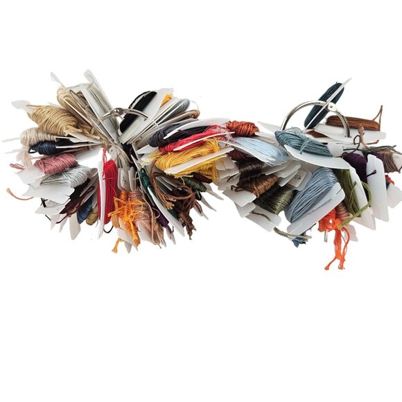 Assorted Embroidery Floss Skeins On Organizer Cards 60+ Labeled Needlepoint - Picture 1 of 8